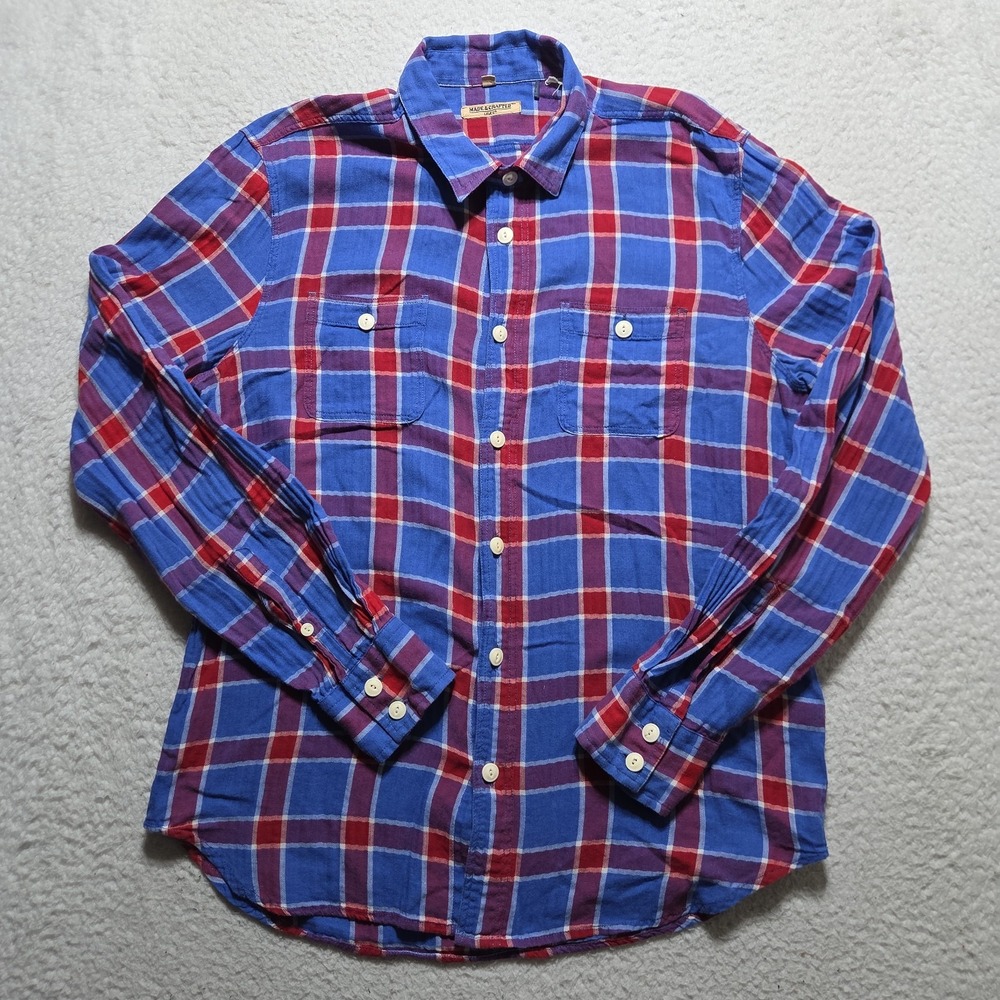 Levi's Made & Crafted Plaid Button Up Made in Italy Wool Blend Men's Medium